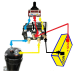 Soienoid wiring permanent magnet motor|