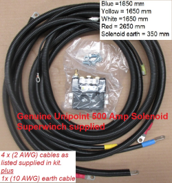 Long wiring kit with solenoid|