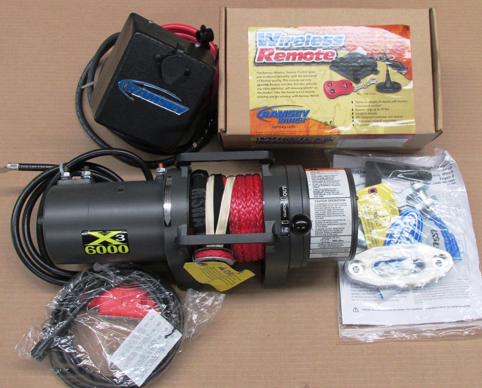 4x4 or trailer winch Ramsey triple X 12v dc electric winch
